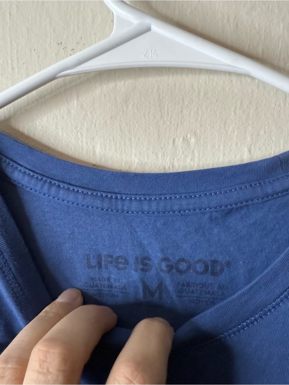 Life is Good Blue USA Patriotic Flip Flop Graphic Short Sleeve Tee T-shirt - Picture 3 of 6